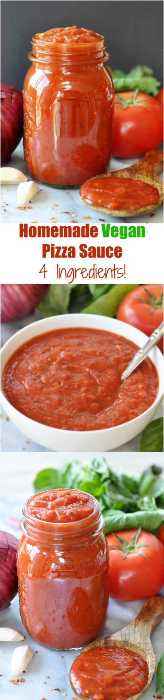 6 Ingredient Homemade Vegan Pizza Sauce