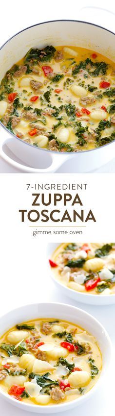 7-Ingredient Zuppa Toscana (Creamy Gnocchi Soup with Sausage and Kale