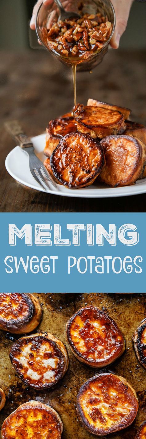 A small Thanksgiving: Melting Sweet Potatoes (with Maple-Pecan Sauce