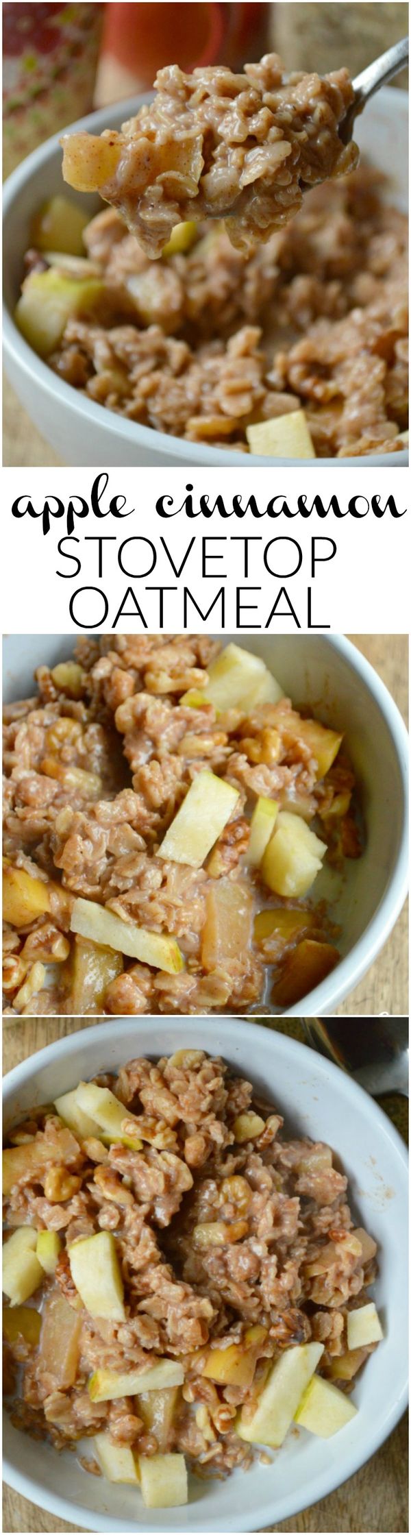 Apple Cinnamon Stovetop Oatmeal