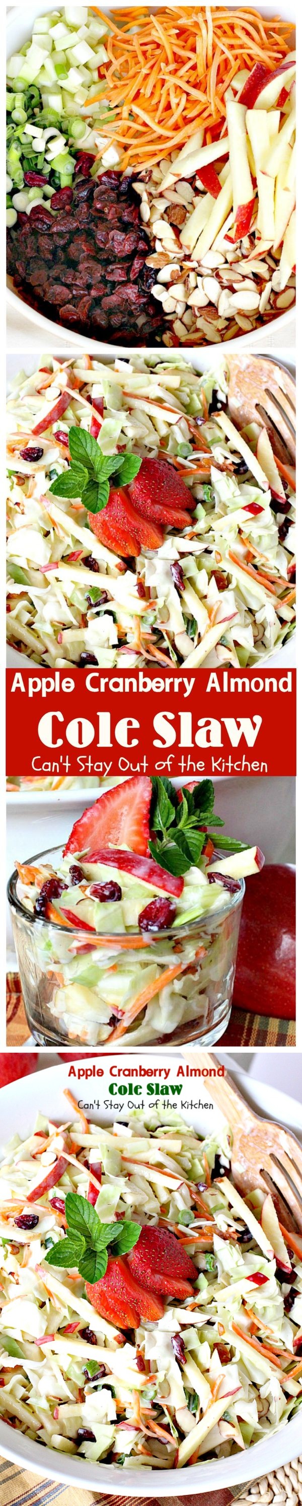 Apple Cranberry Almond Cole Slaw