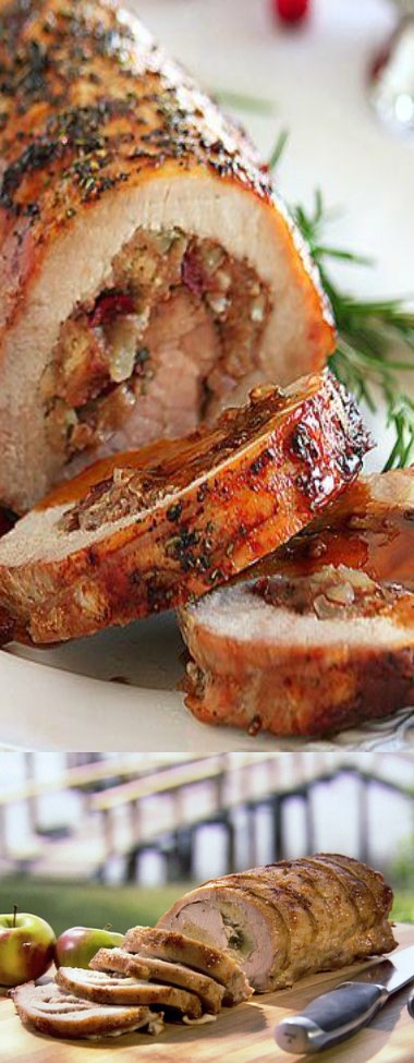 Apple Stuffed Pork Loin Roast