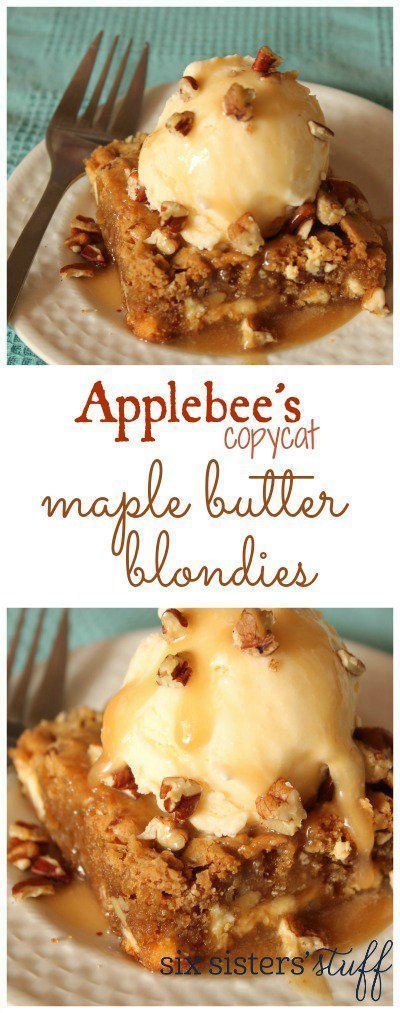 Applebee's Copycat Maple Butter Blondies