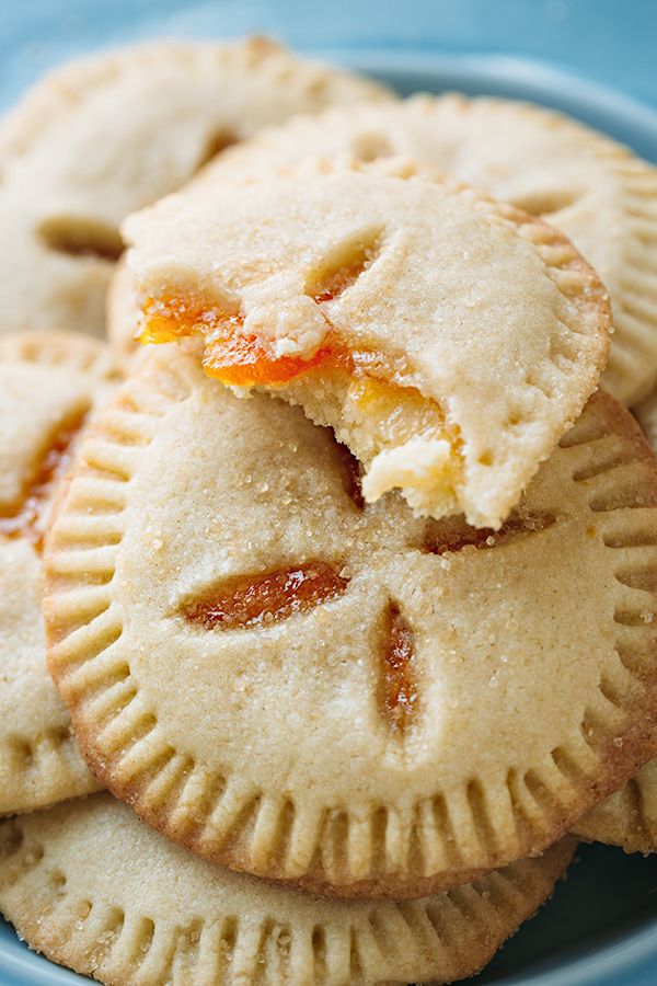 Apricot Sugar Cookie Pies Filled with Apricot Preserves