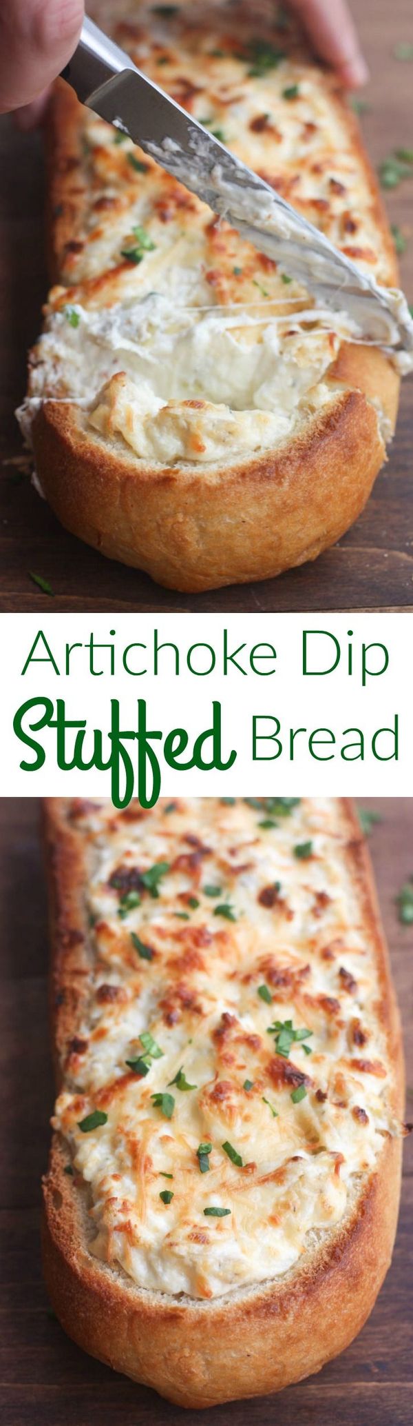 Artichoke Dip Stuffed Bread