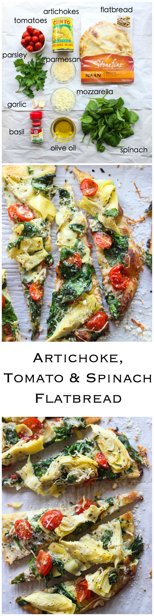 Artichoke, Tomato and Spinach Flatbread