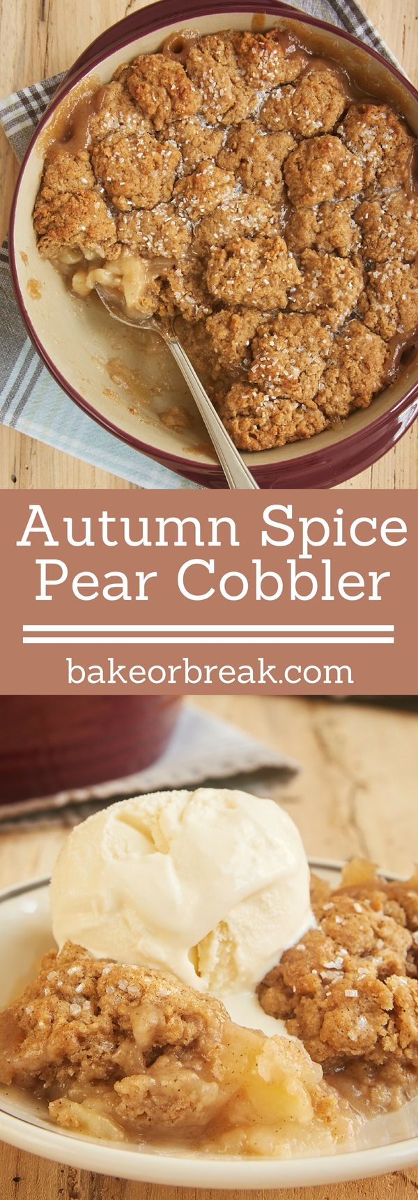 Autumn Spice Pear Cobbler