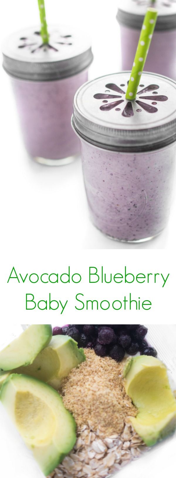 Avocado Blueberry Baby Smoothie