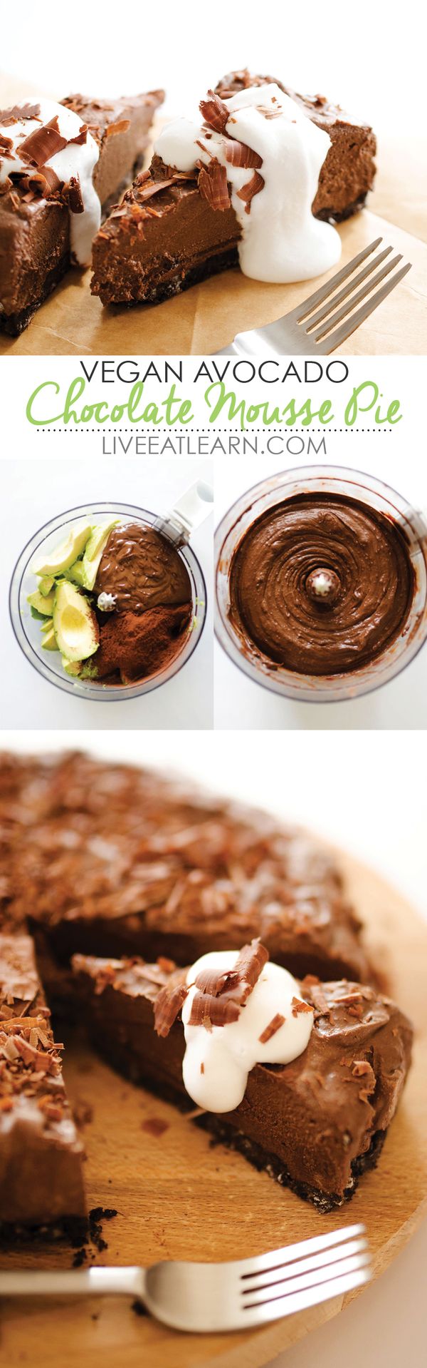 Avocado Chocolate Mousse Pie