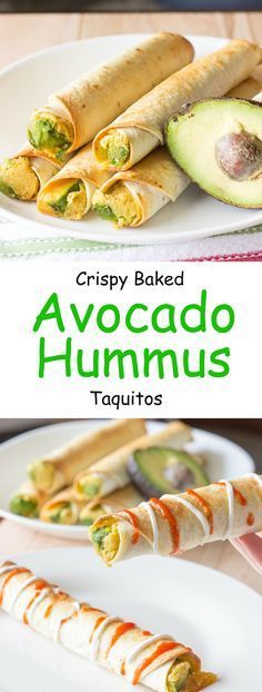 Avocado Hummus Taquitos