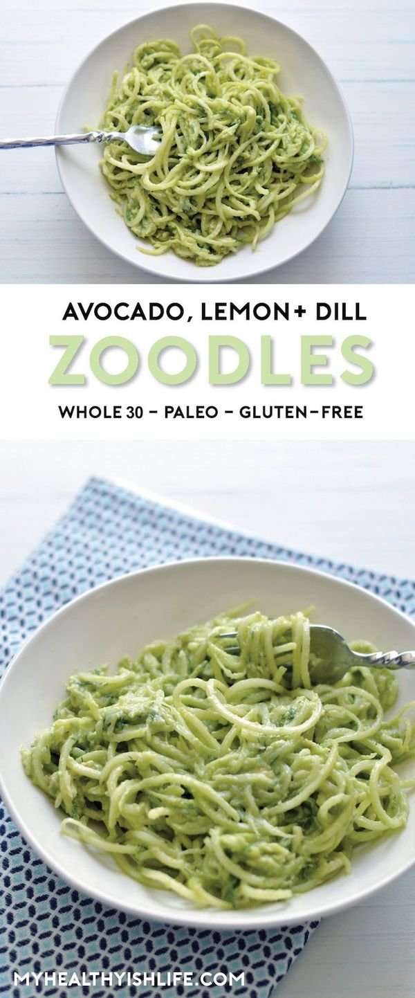 Avocado, Lemon and Dill Zoodles