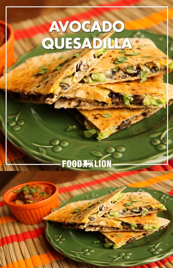 Avocado Quesadilla with Chipotle Black Beans