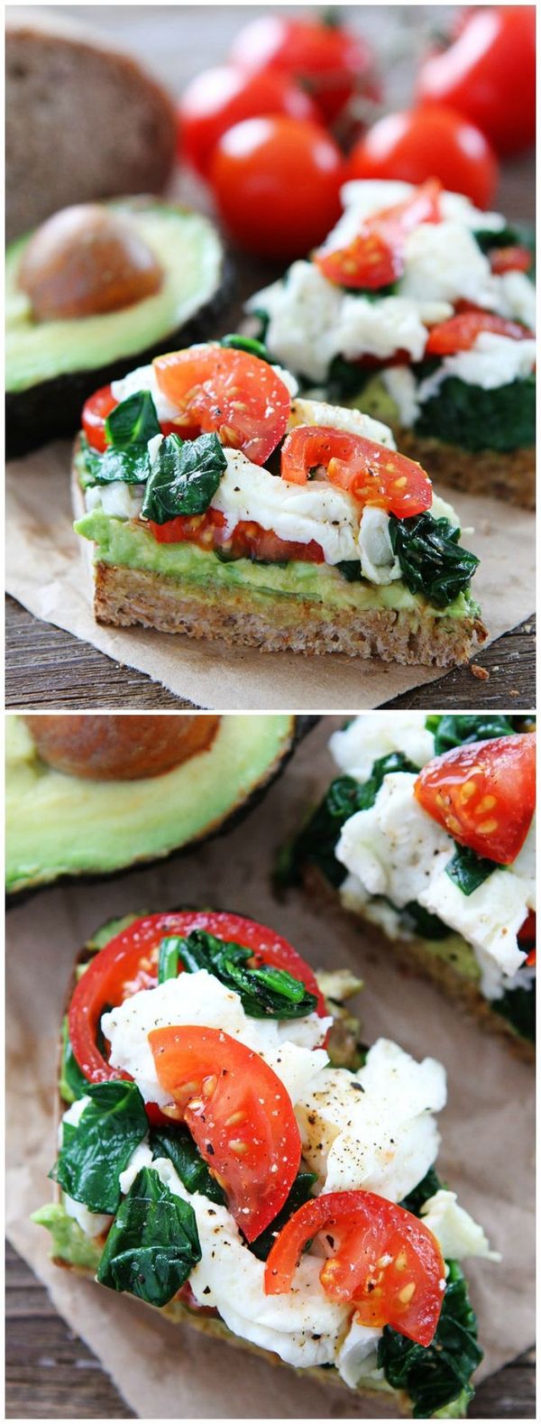 Avocado Toast with Eggs, Spinach, and Tomatoes