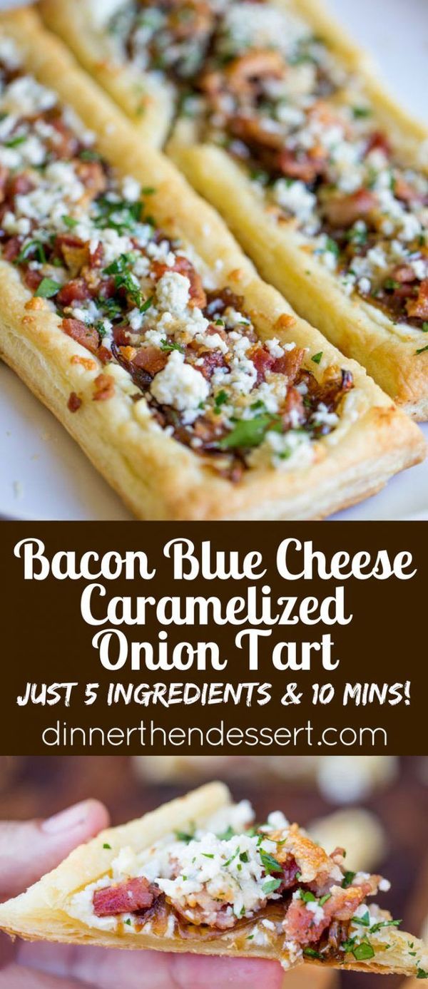 Bacon Blue Cheese Caramelized Onion Tart