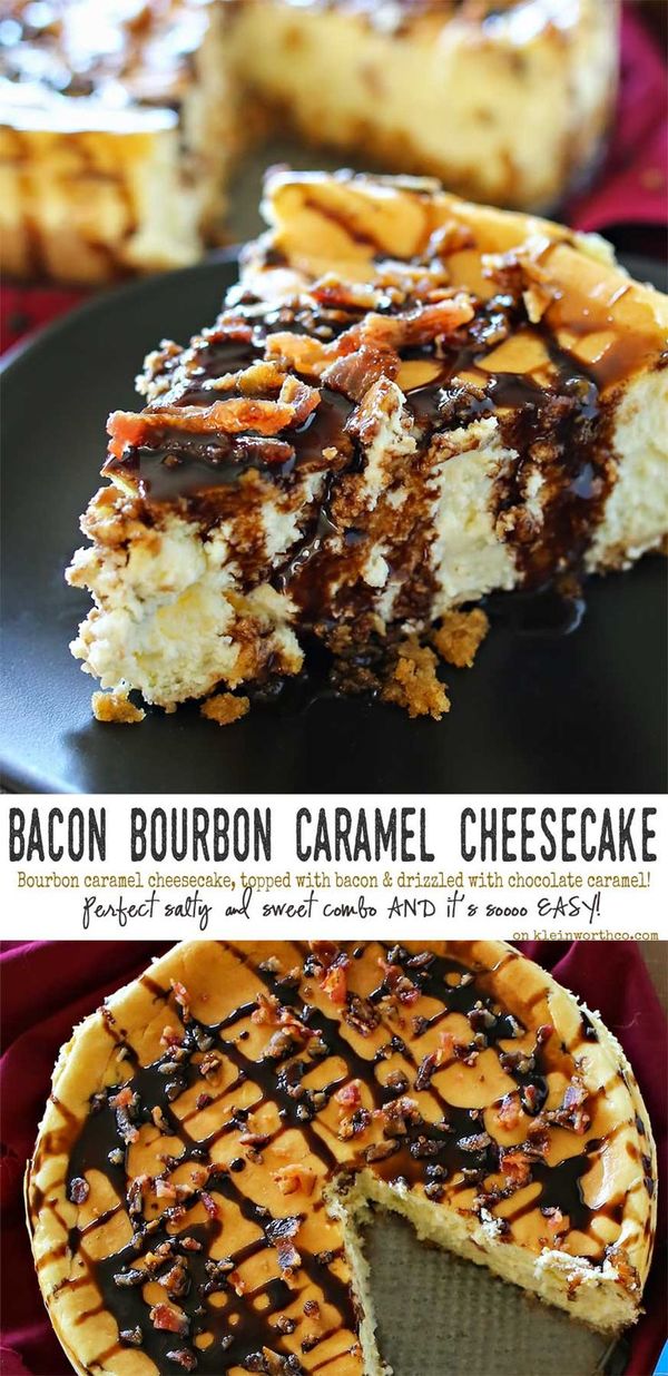 Bacon Bourbon Caramel Cheesecake