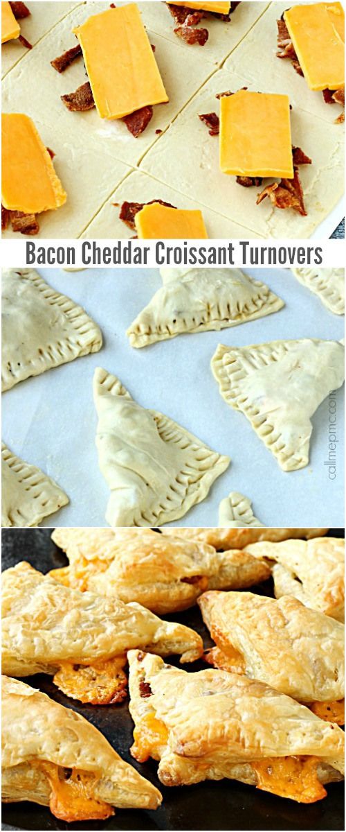 Bacon Cheddar Croissant Turnovers