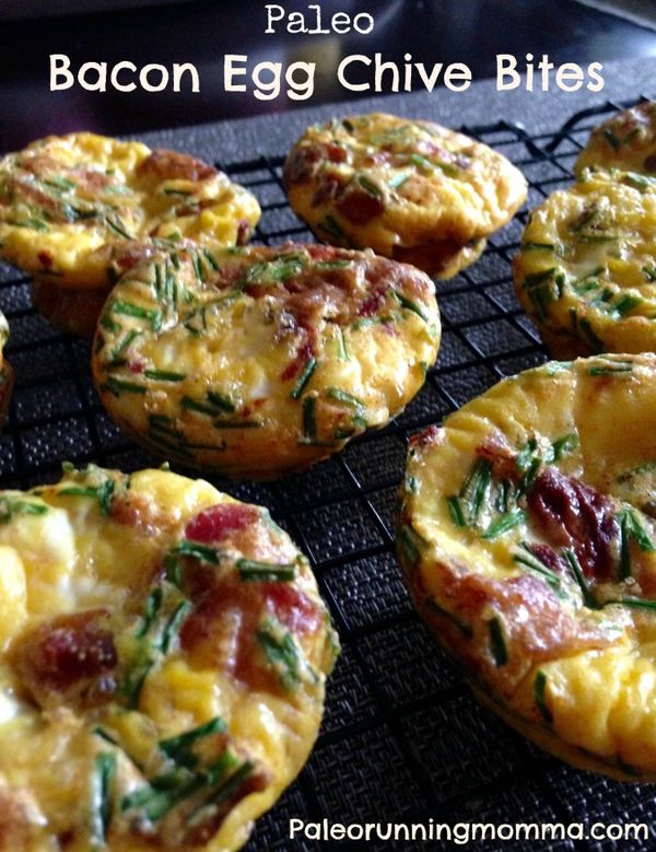 Bacon Egg Breakfast Bites with Chives (Paleo