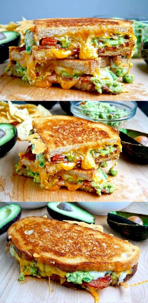 Bacon Guacamole Grilled Cheese Sandwich