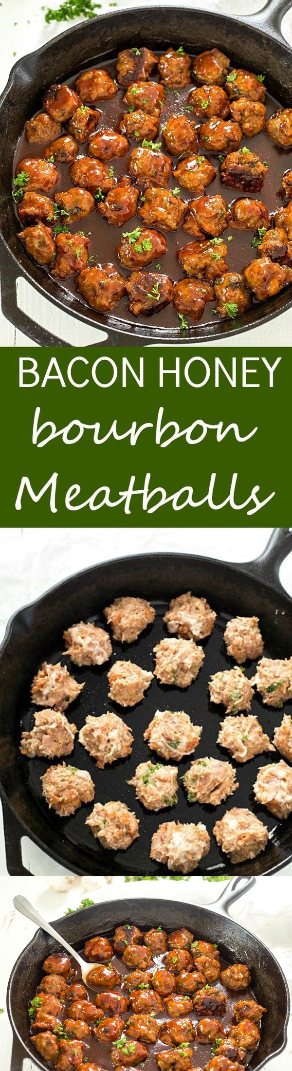 Bacon Honey Bourbon Chicken Meatballs