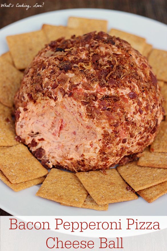 Bacon Pepperoni Pizza Cheese Ball