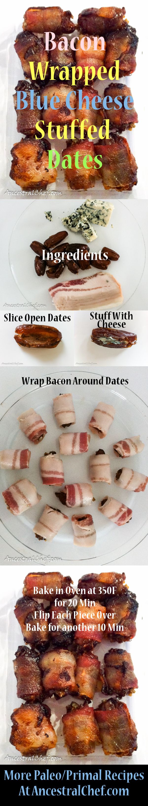 Bacon Wrapped Blue Cheese-Stuffed Dates