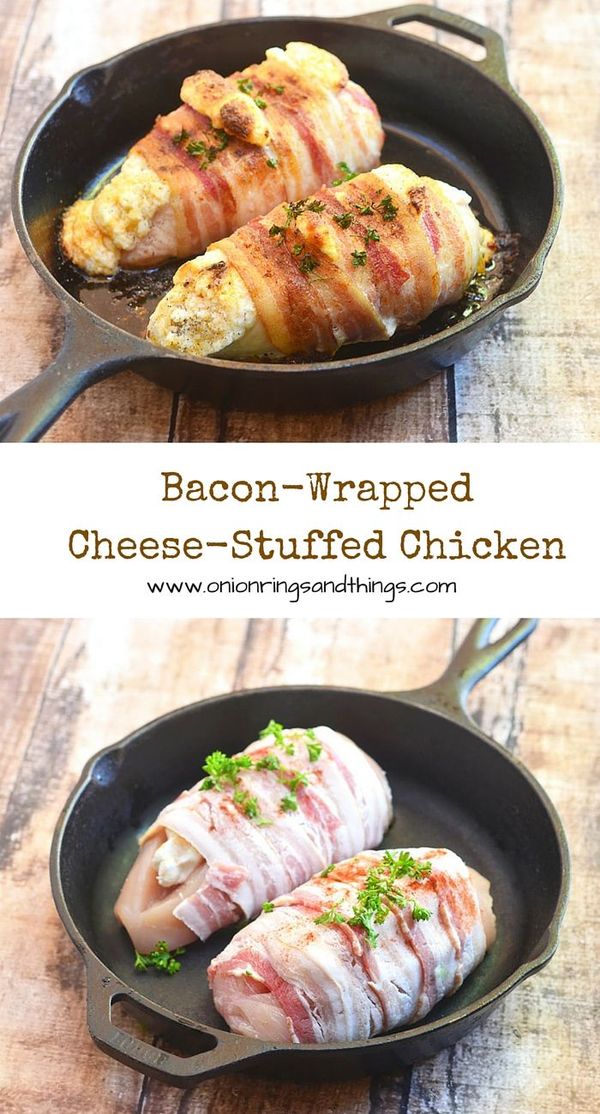 Bacon-Wrapped Cheese-Stuffed Chicken