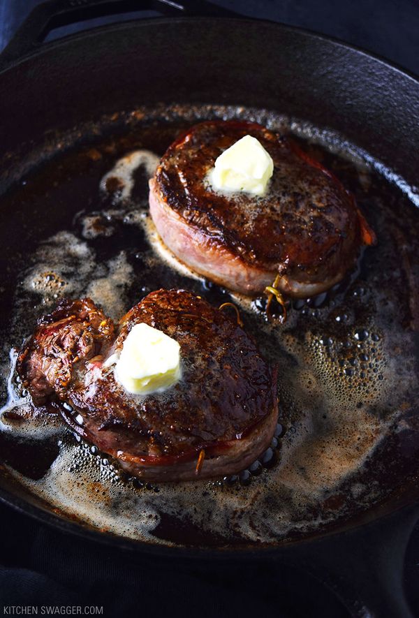 Bacon-Wrapped Filet Mignon with Truffle Butter