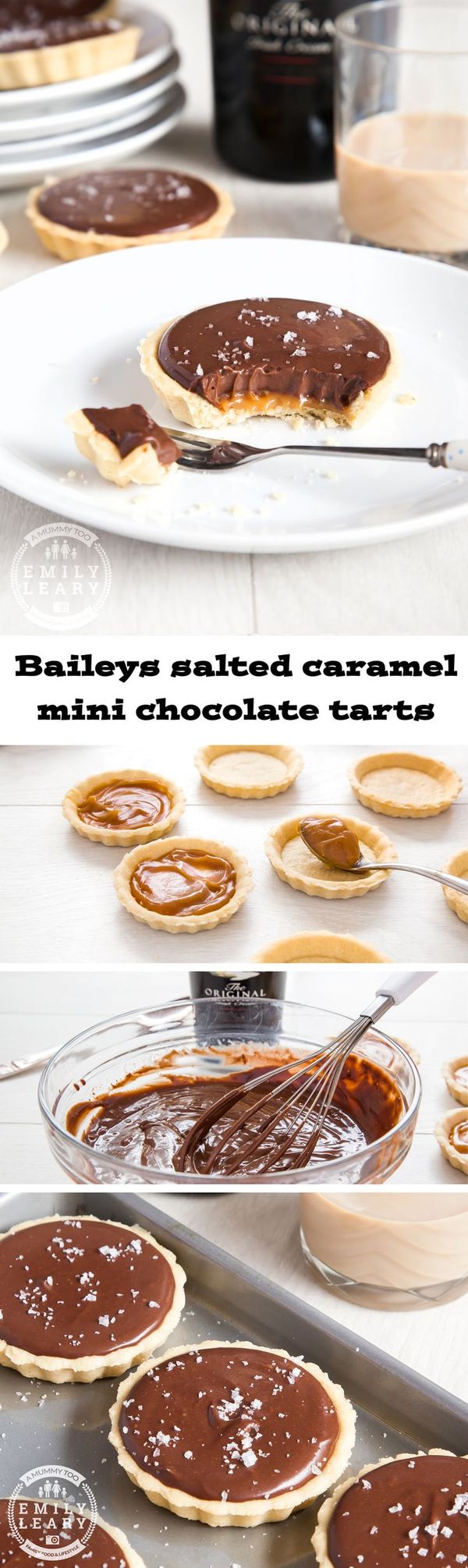 Baileys salted caramel mini chocolate tarts