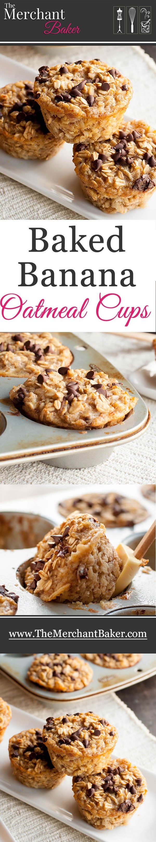 Baked Banana Oatmeal Cups