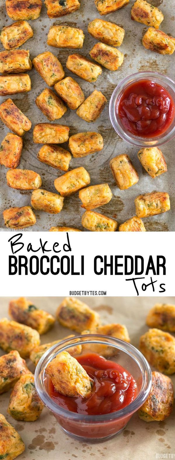 Baked Broccoli Cheddar Tots