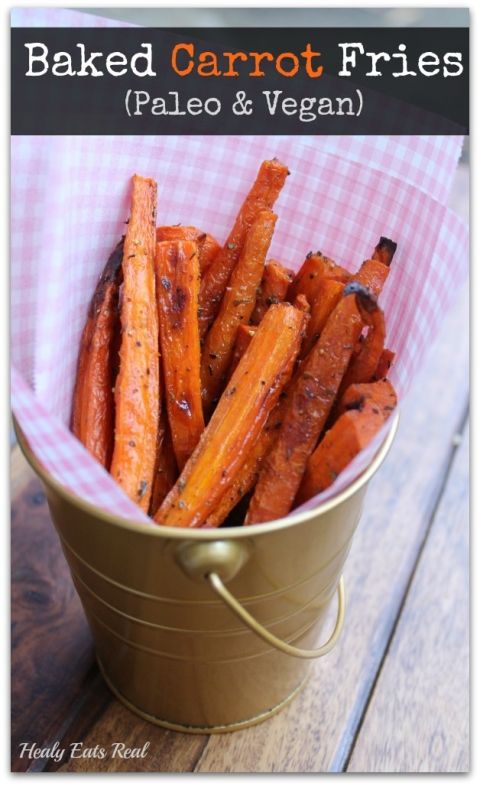 Baked Carrot Fries (Paleo & Vegan