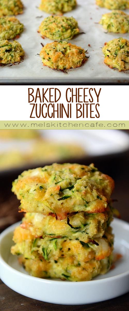 Baked Cheesy Zucchini Bites