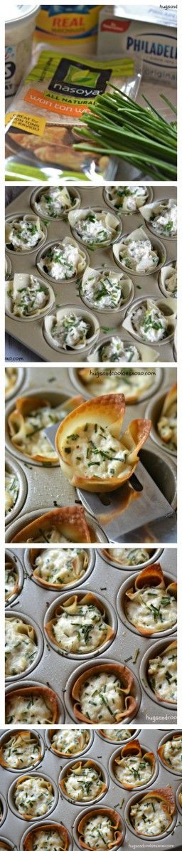 Baked Crab Rangoon Cups