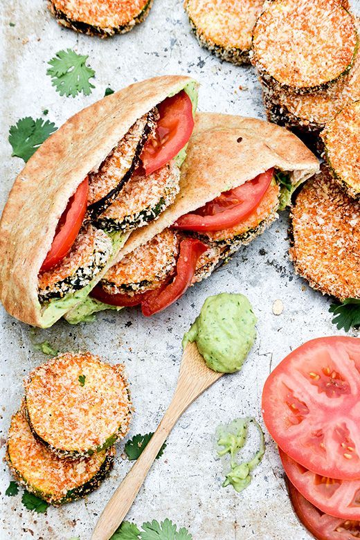 Baked Eggplant and Zucchini Sandwiches with Avocado Aioli