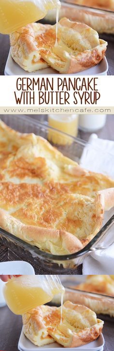 Baked German Pancake with Butter Syrup