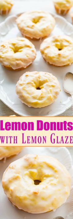 Baked Lemon Donuts with Lemon Glaze