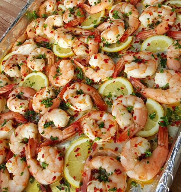 Baked Lemon Parsley Shrimp