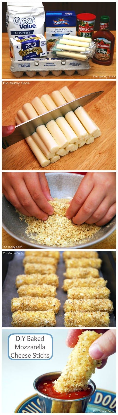 Baked Mozzarella Cheese Sticks