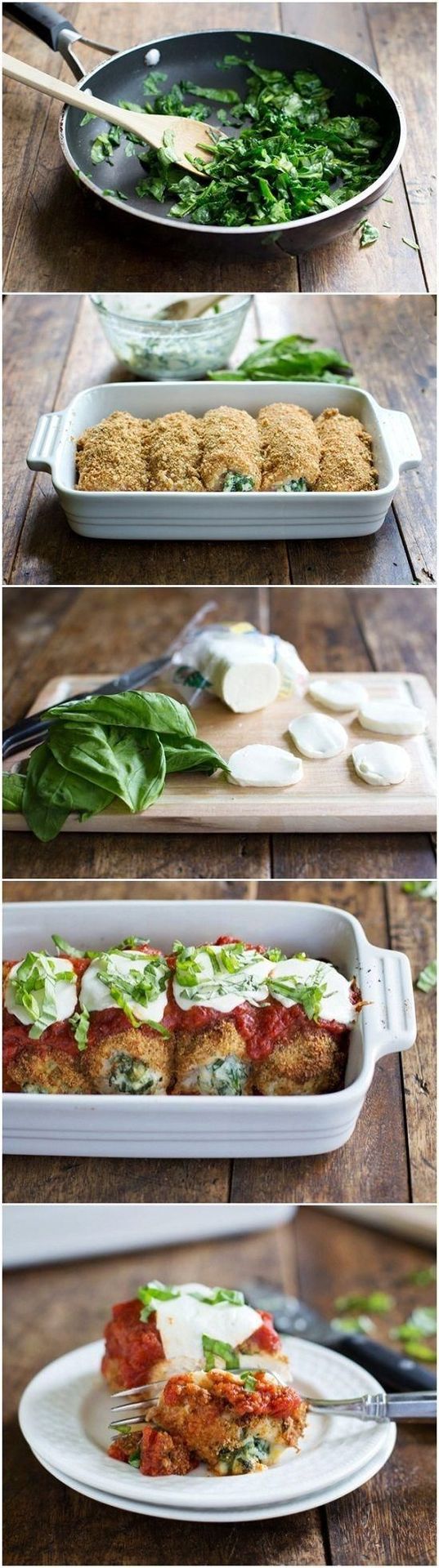 Baked Mozzarella Chicken Rolls