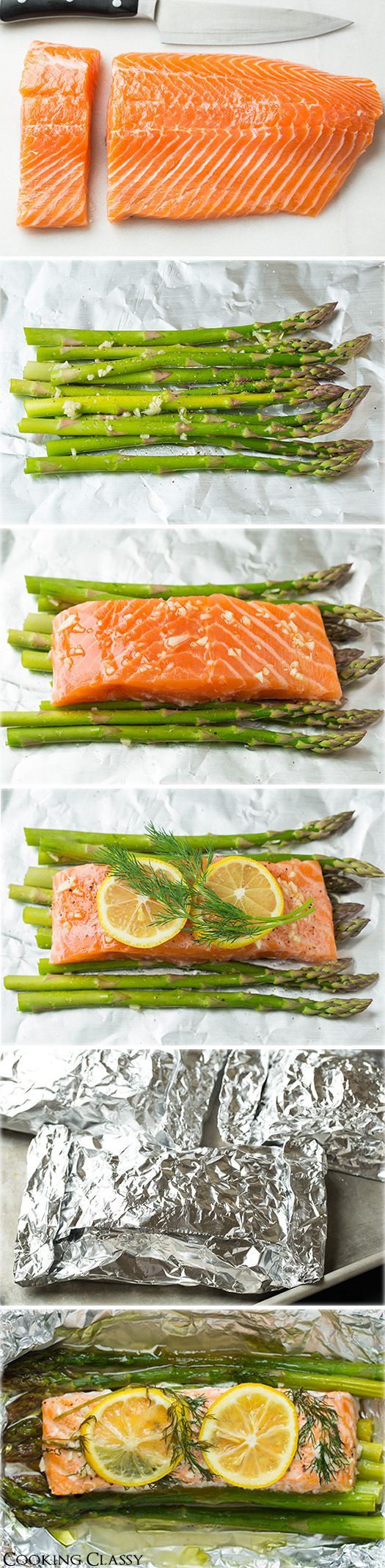 Baked Salmon and Asparagus in Foil