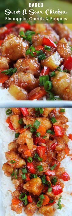 Baked Sweet and Sour Chicken, Pineapple and Peppers