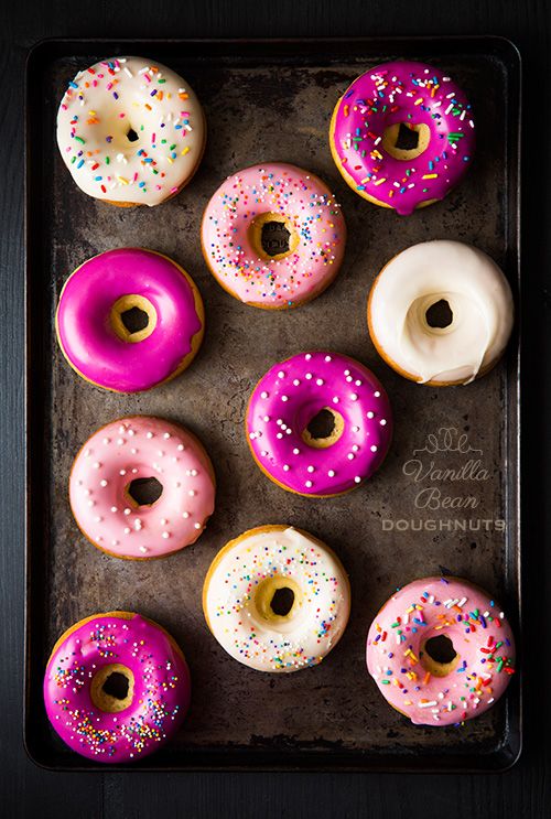 Baked Vanilla Bean Doughnuts