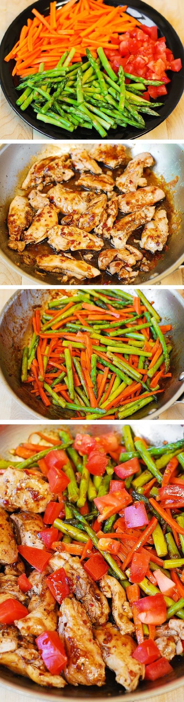 Balsamic Chicken with Asparagus and Tomatoes