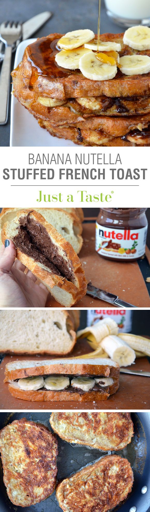 Banana and Nutella Stuffed French Toast