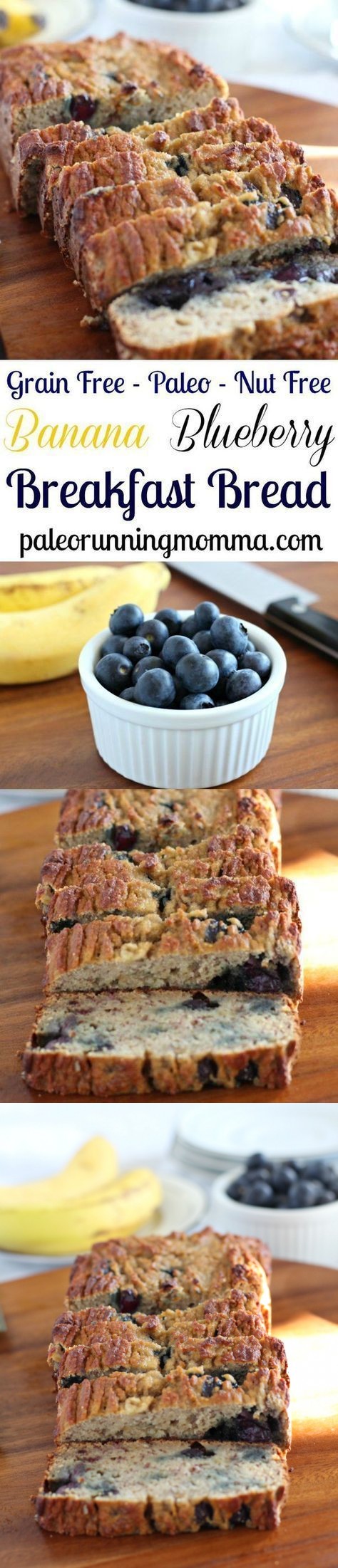 Banana Blueberry Breakfast Bread (Paleo & Nut Free