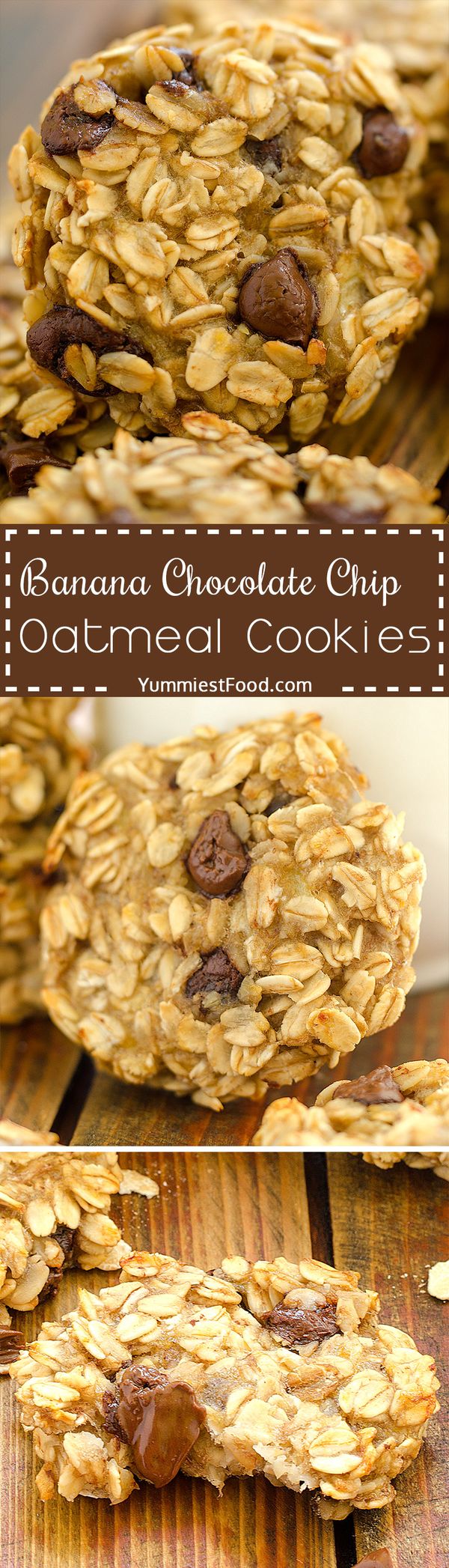 Banana Chocolate Chip Oatmeal Cookies