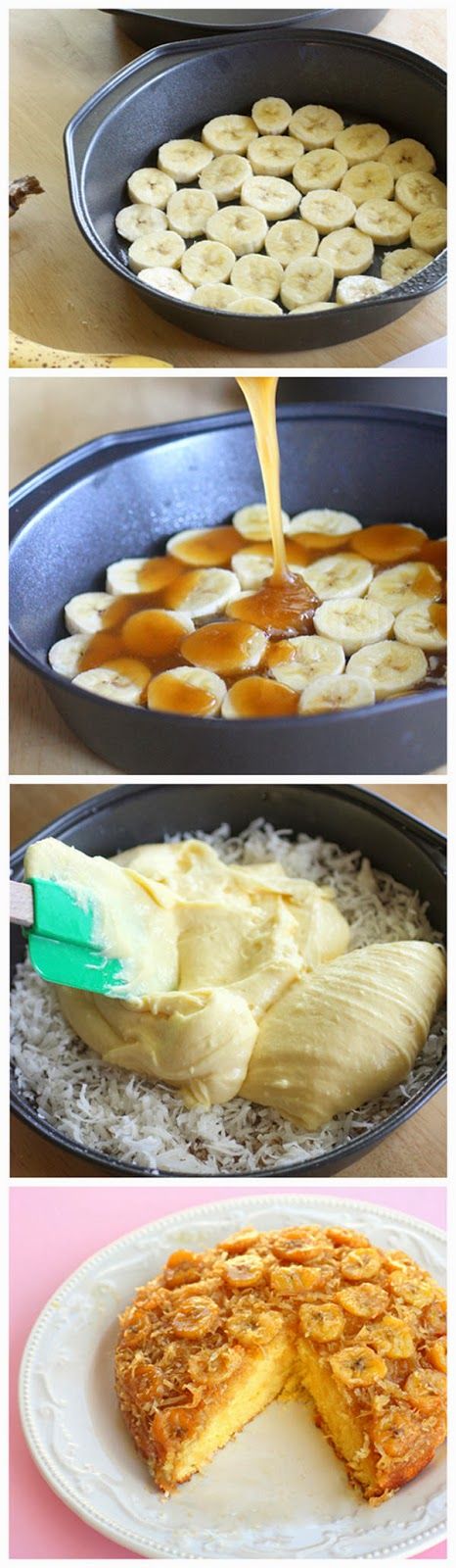 Banana Coconut Upside Down Cake