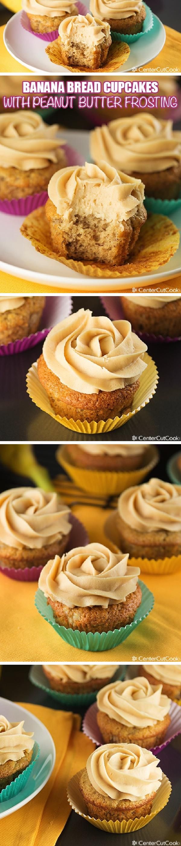 Banana Cupcakes with Peanut Butter Frosting