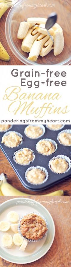 Banana Muffins | Grain-free Egg-free