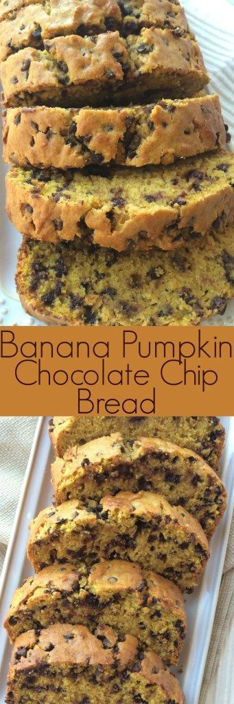 Banana Pumpkin Chocolate Chip Bread